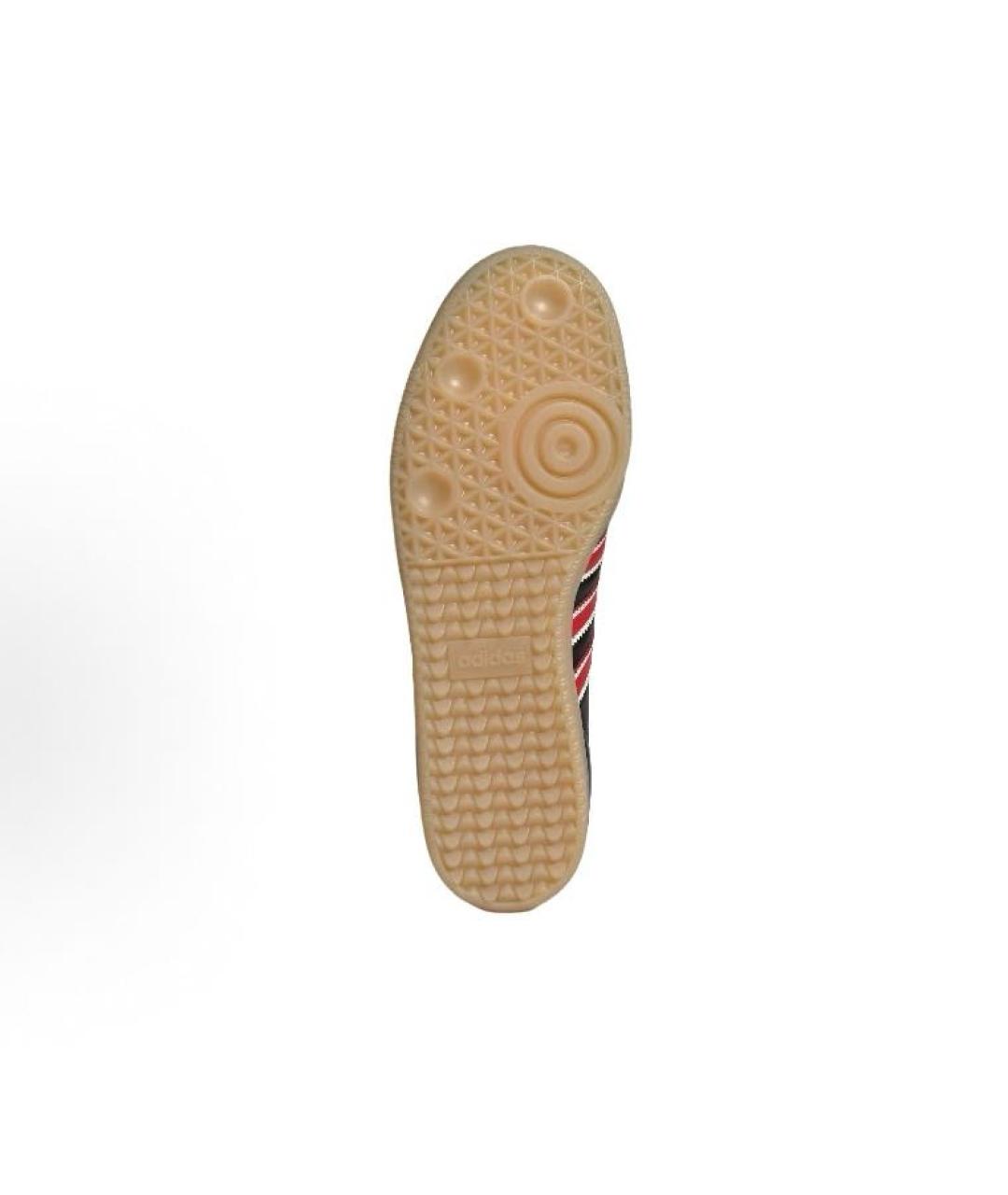 ADIDAS Черные кожаные кроссовки, фото 4