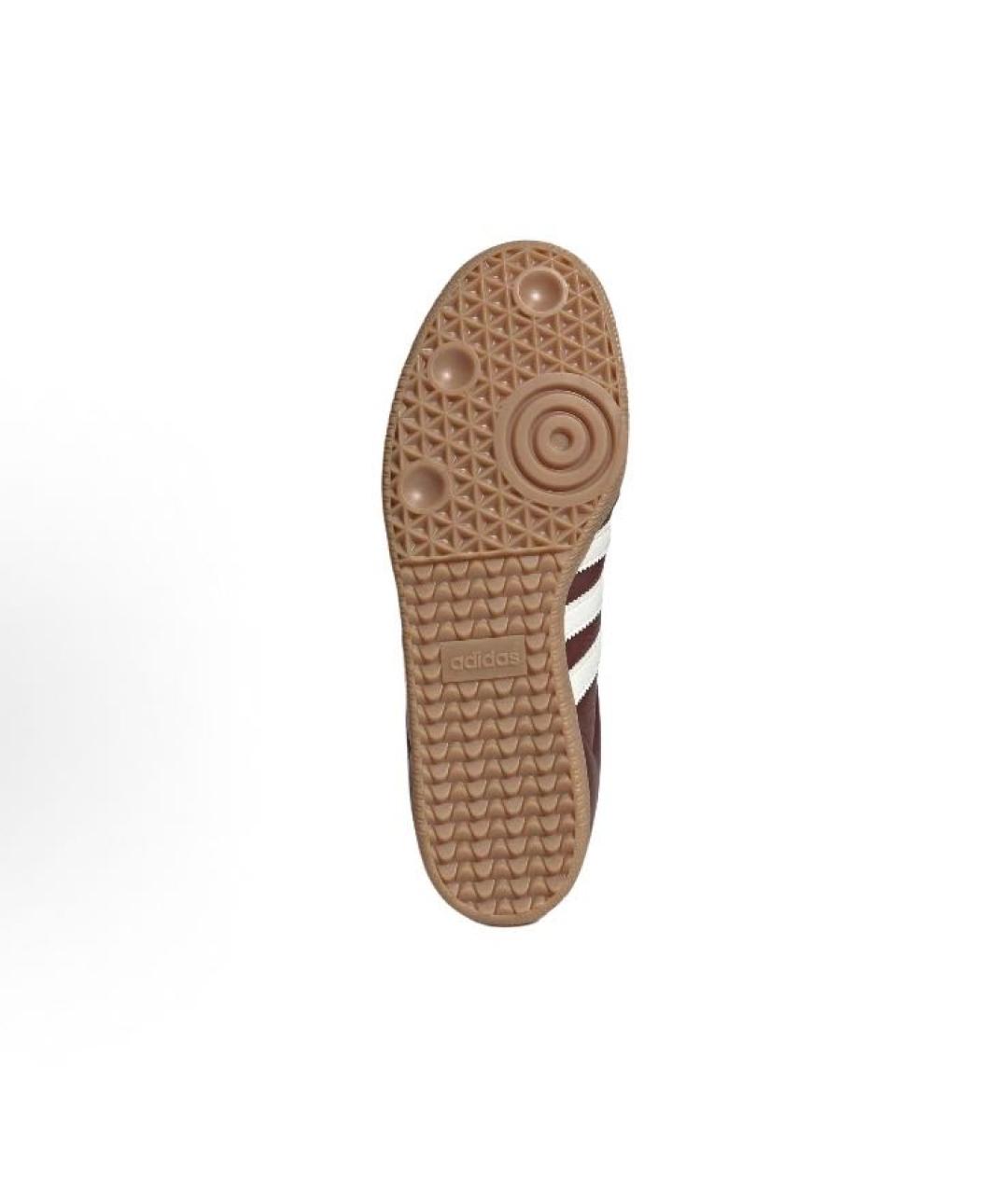 ADIDAS Бордовые кожаные кроссовки, фото 5