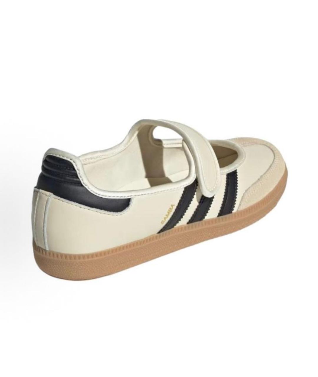 ADIDAS Бежевые кожаные балетки, фото 4