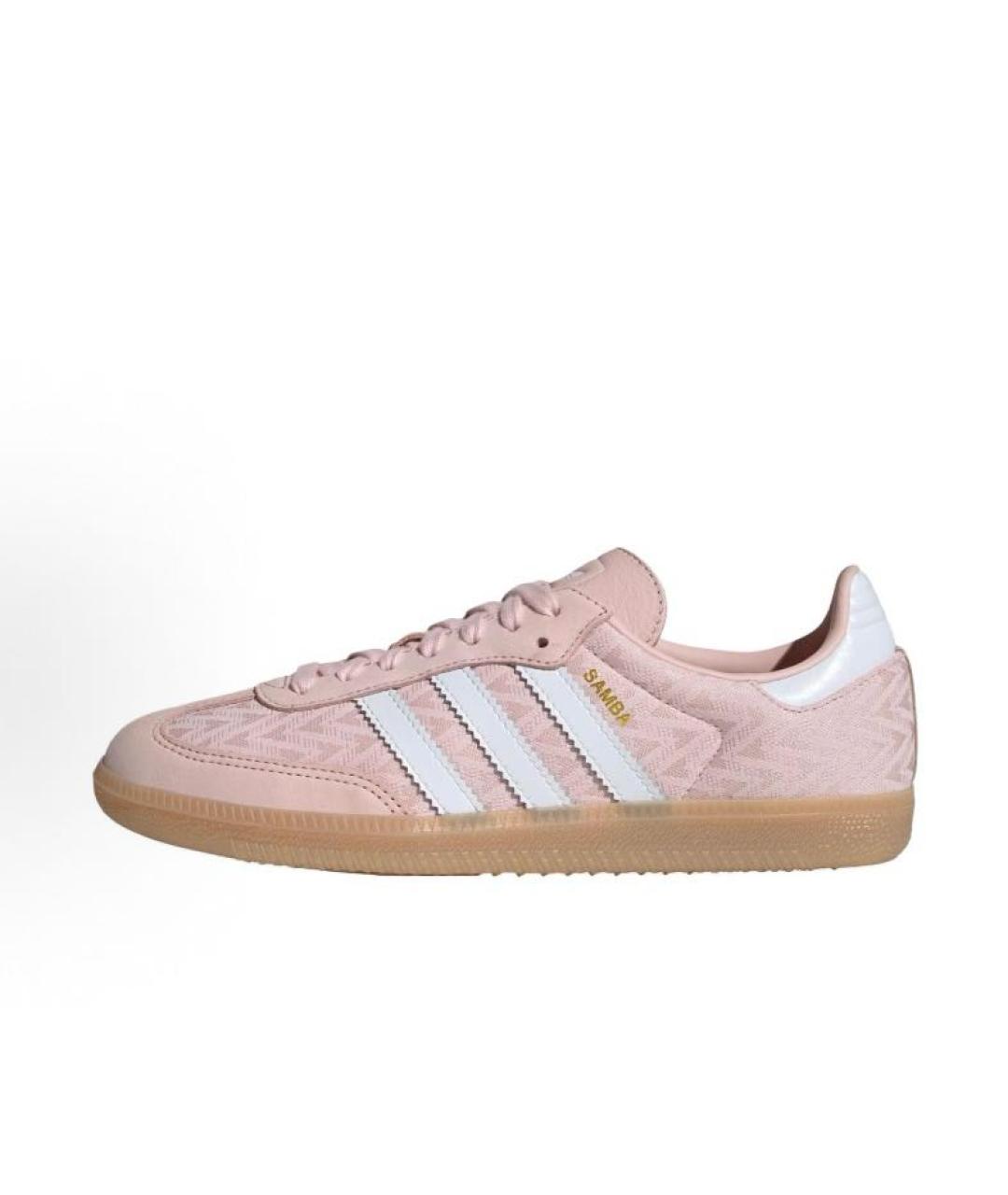 ADIDAS Розовые текстильные кроссовки, фото 2