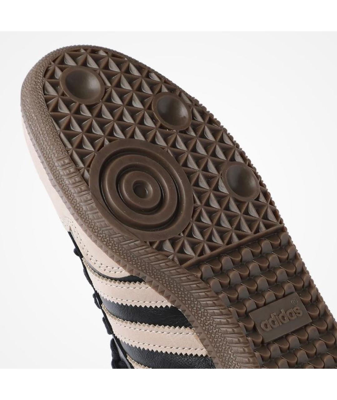 ADIDAS Черные кожаные кроссовки, фото 4