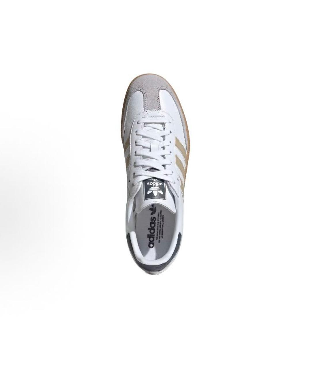 ADIDAS Белые кожаные кроссовки, фото 4