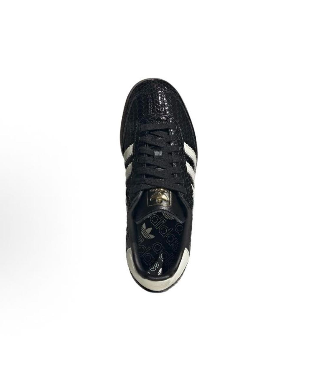 ADIDAS Черные кожаные кроссовки, фото 4