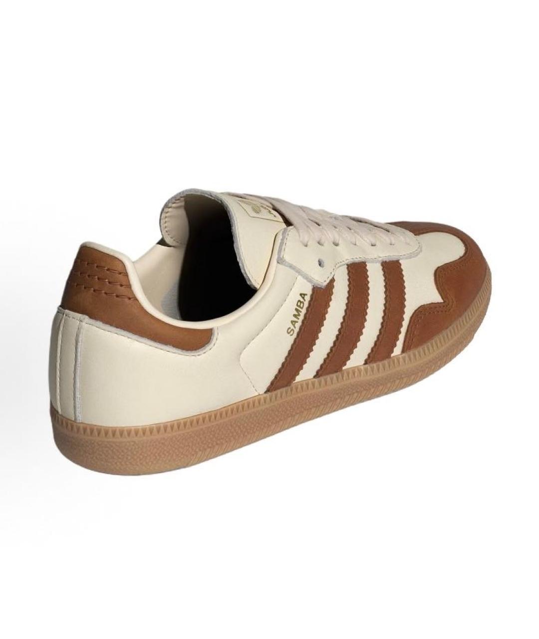 ADIDAS Бежевые кожаные кроссовки, фото 4