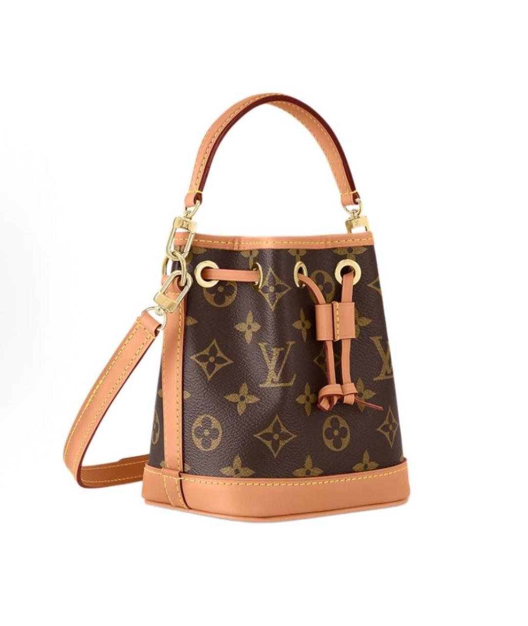 LOUIS VUITTON Коричневая кожаная сумка через плечо, фото 3