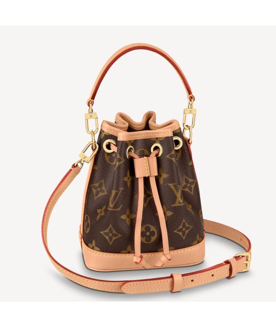 LOUIS VUITTON Коричневая кожаная сумка через плечо, фото 8