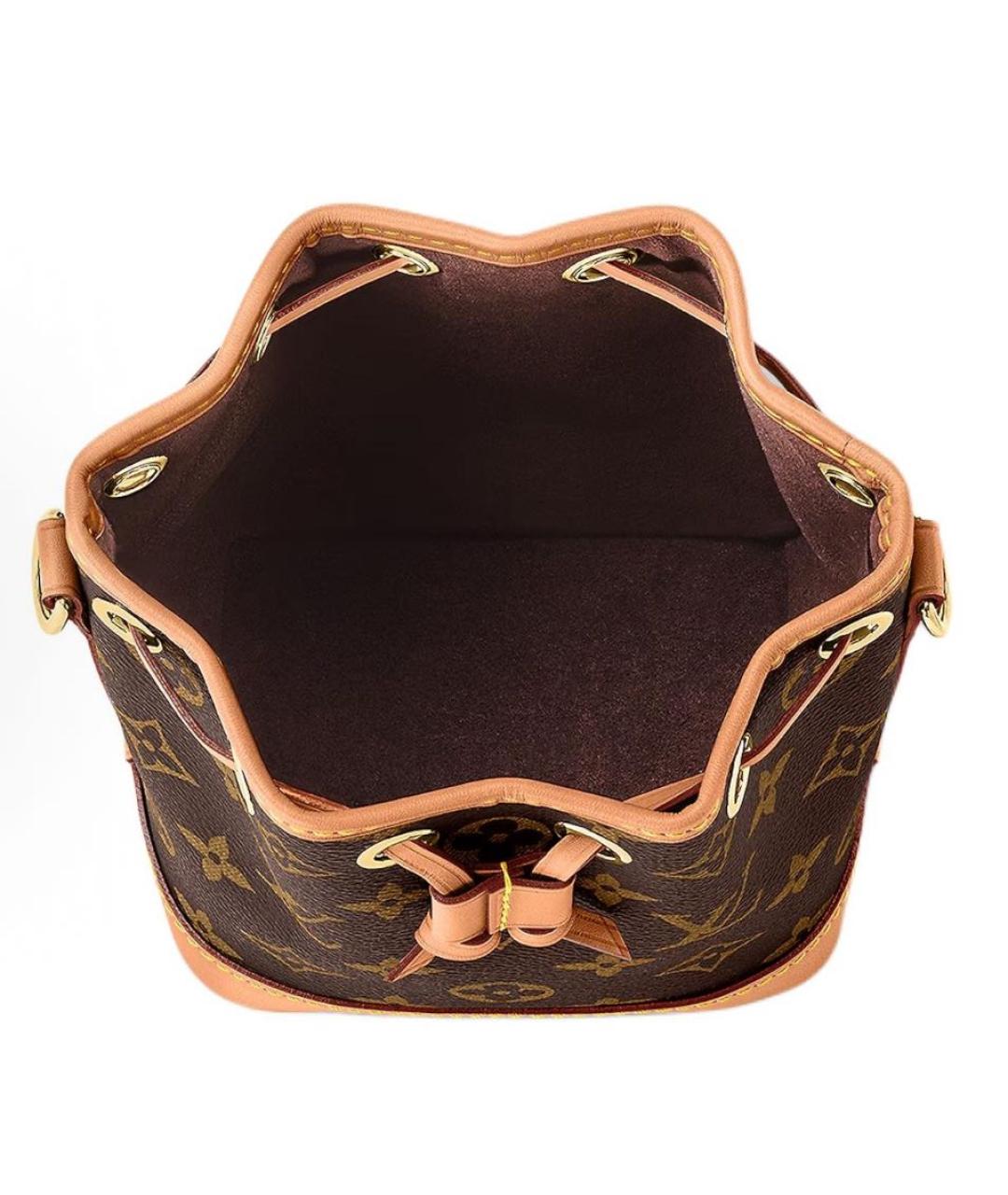 LOUIS VUITTON Коричневая кожаная сумка через плечо, фото 5