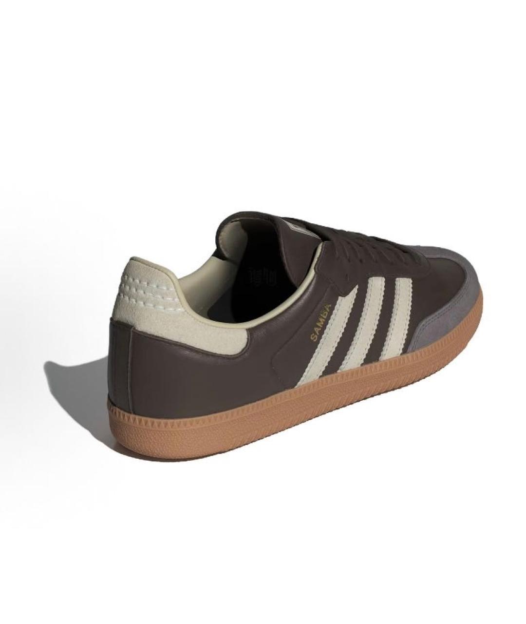 ADIDAS Коричневые кожаные кроссовки, фото 5