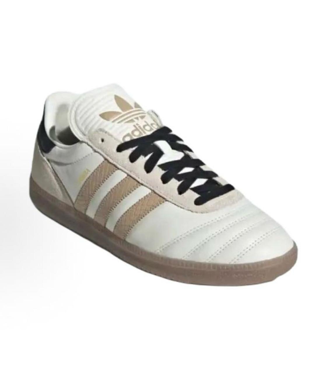 ADIDAS Бежевые кожаные кроссовки, фото 3