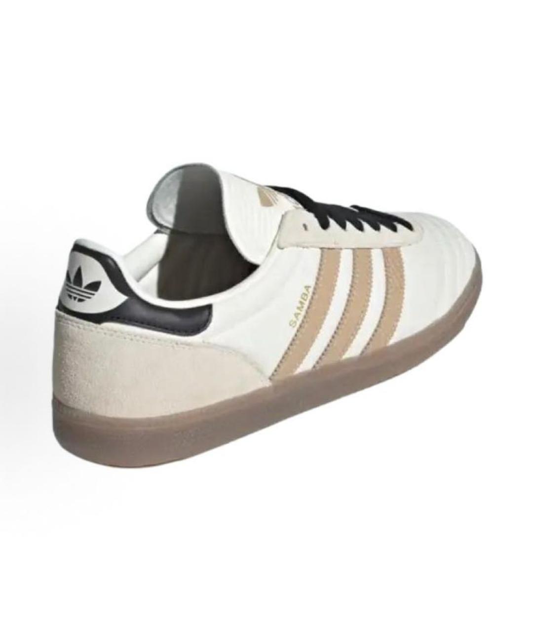 ADIDAS Бежевые кожаные кроссовки, фото 4