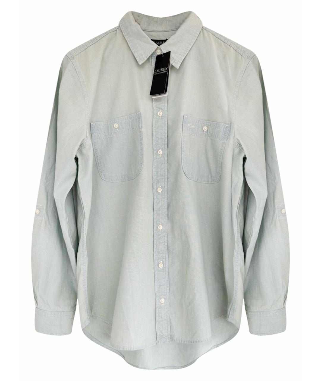 RALPH LAUREN Голубая хлопковая рубашка, фото 1