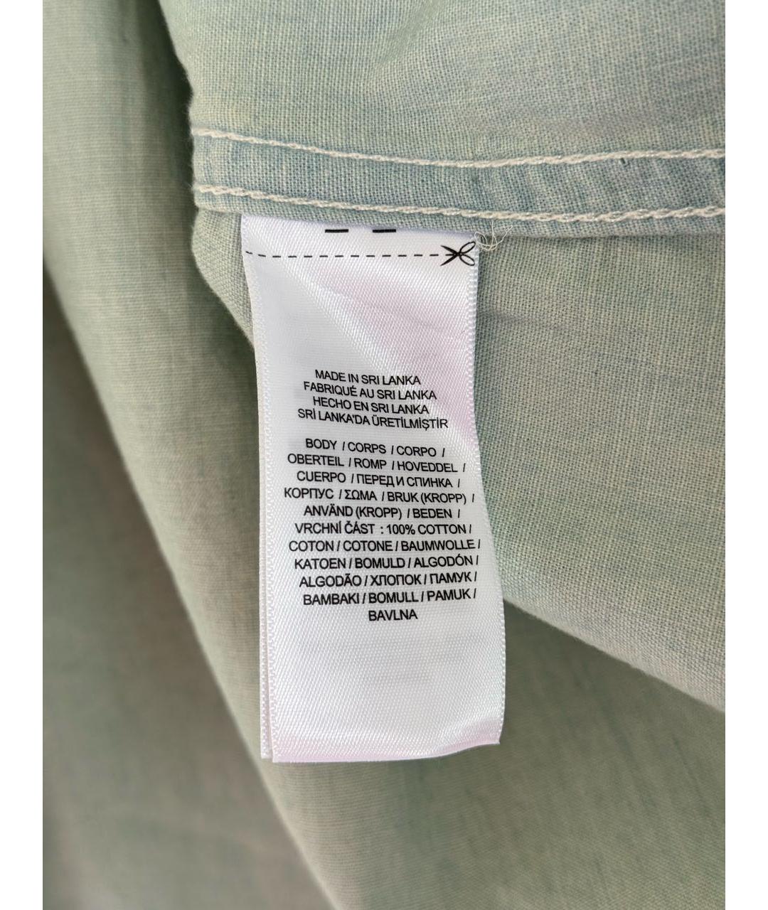 RALPH LAUREN Голубая хлопковая рубашка, фото 6