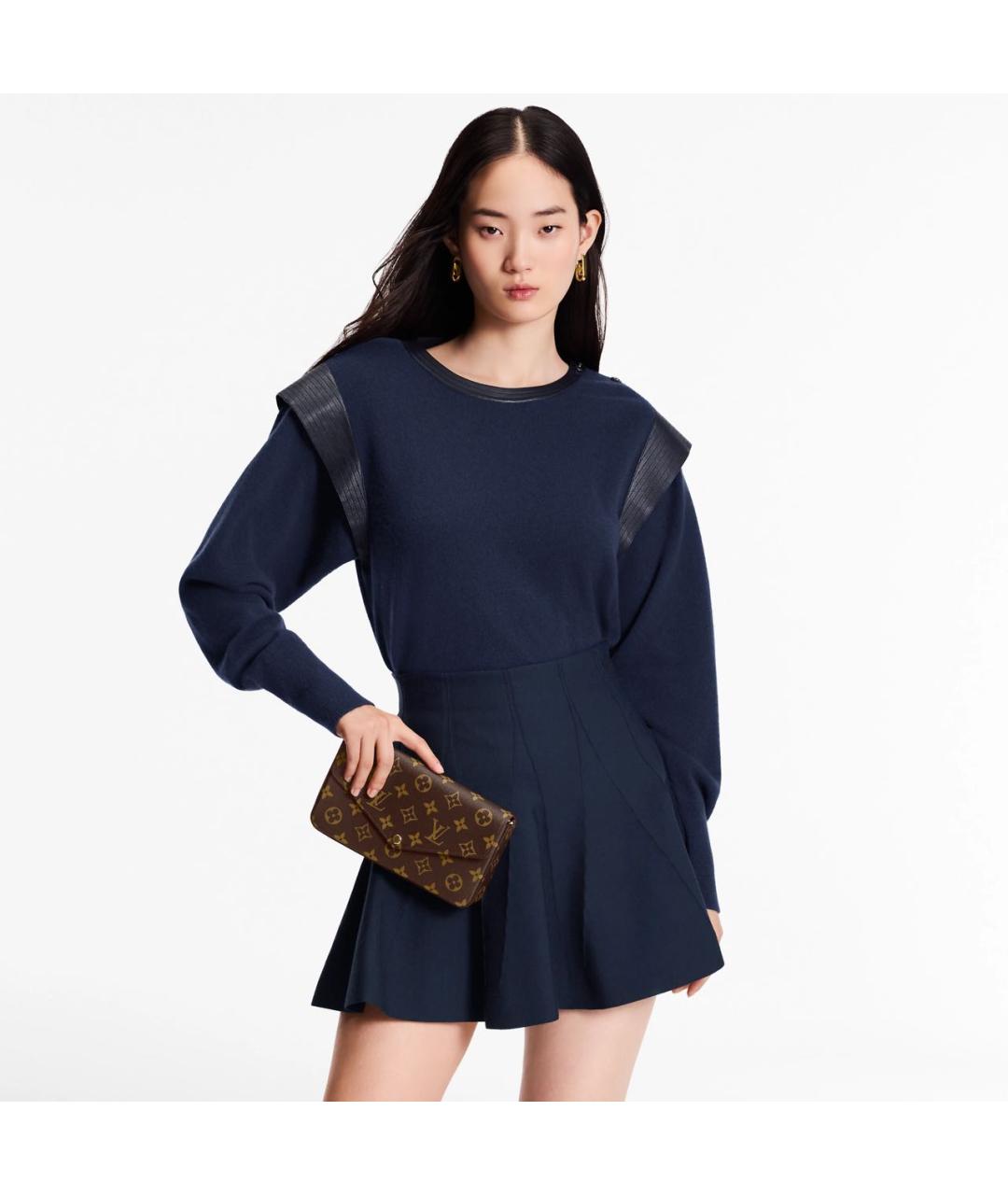 LOUIS VUITTON Коричневая кожаная сумка с короткими ручками, фото 3