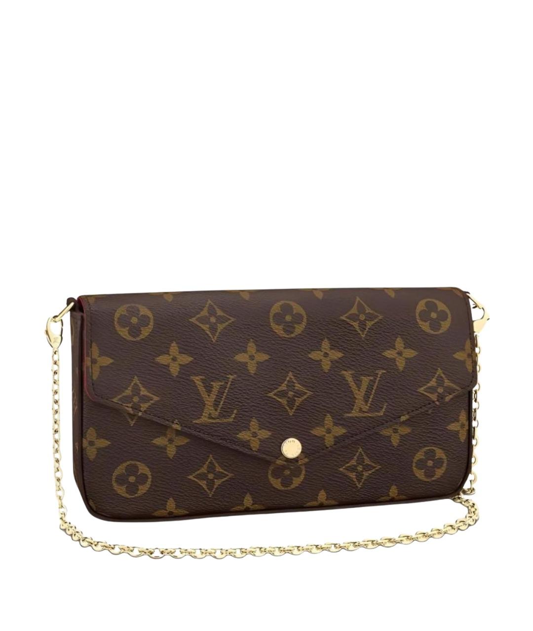 LOUIS VUITTON Коричневая кожаная сумка с короткими ручками, фото 8