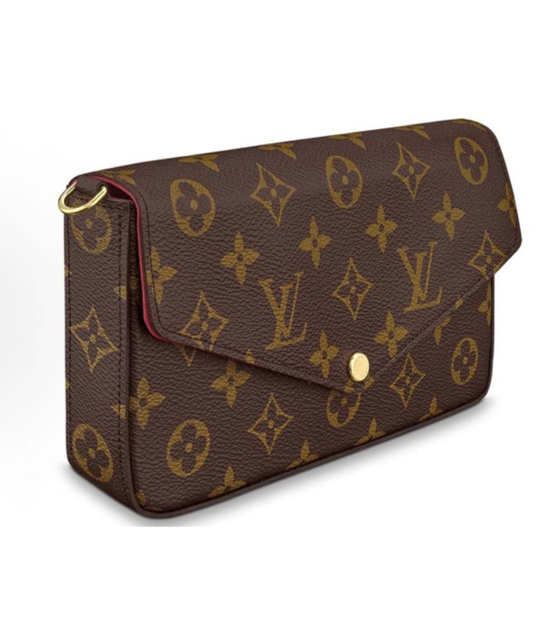 LOUIS VUITTON Коричневая кожаная сумка с короткими ручками, фото 4