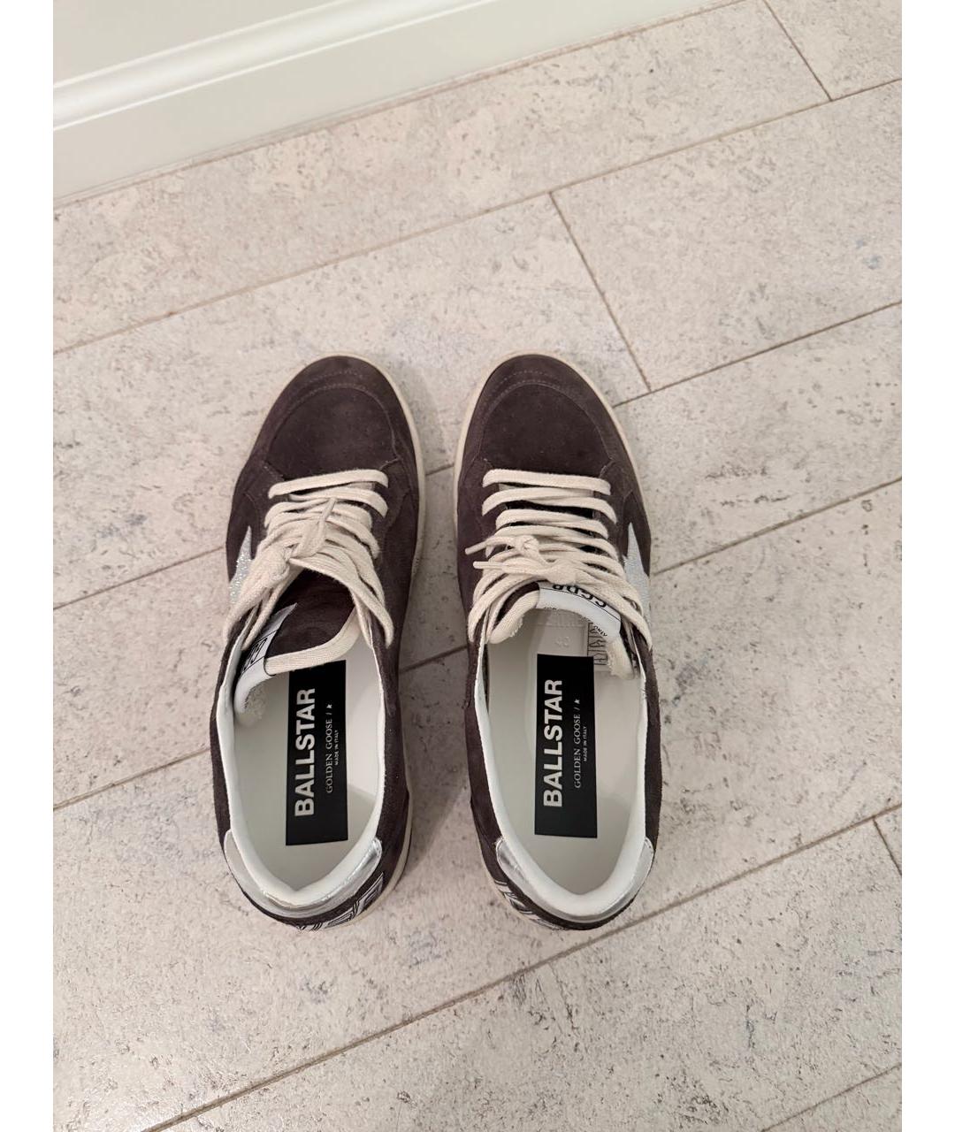 GOLDEN GOOSE DELUXE BRAND Коричневые замшевые кеды, фото 4