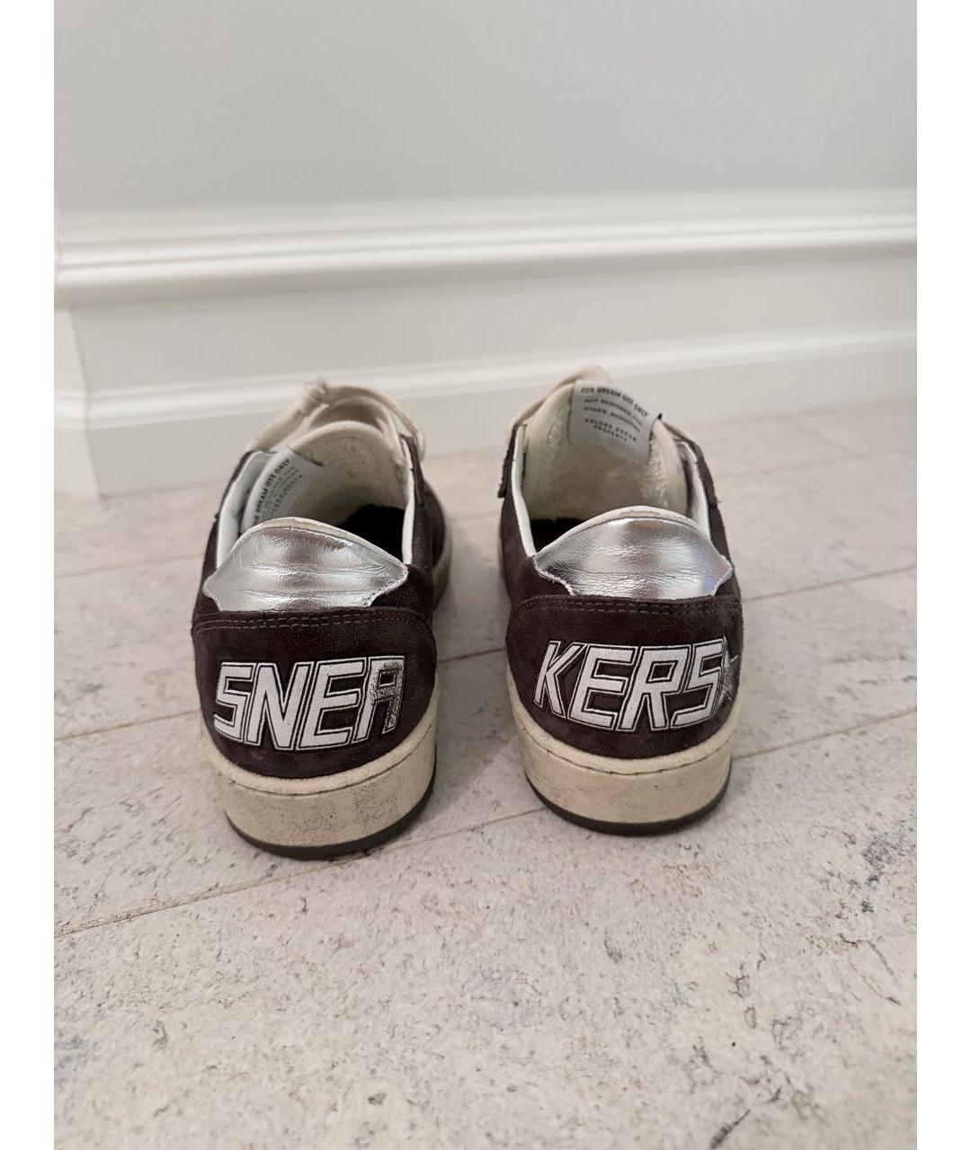 GOLDEN GOOSE DELUXE BRAND Коричневые замшевые кеды, фото 5