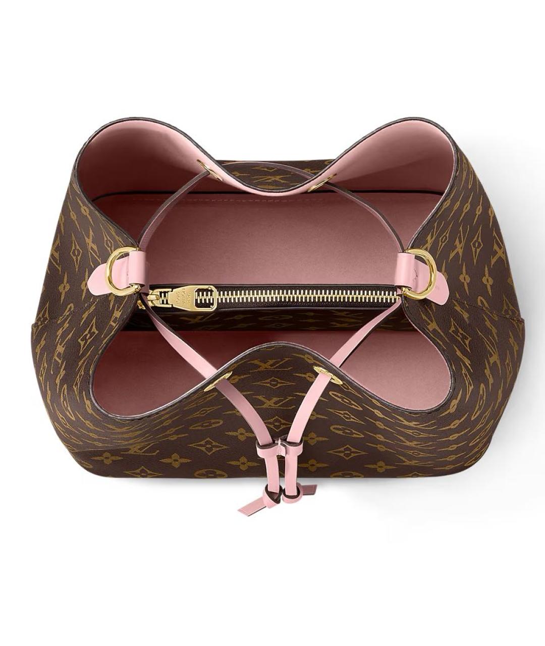 LOUIS VUITTON Коричневая кожаная сумка тоут, фото 3