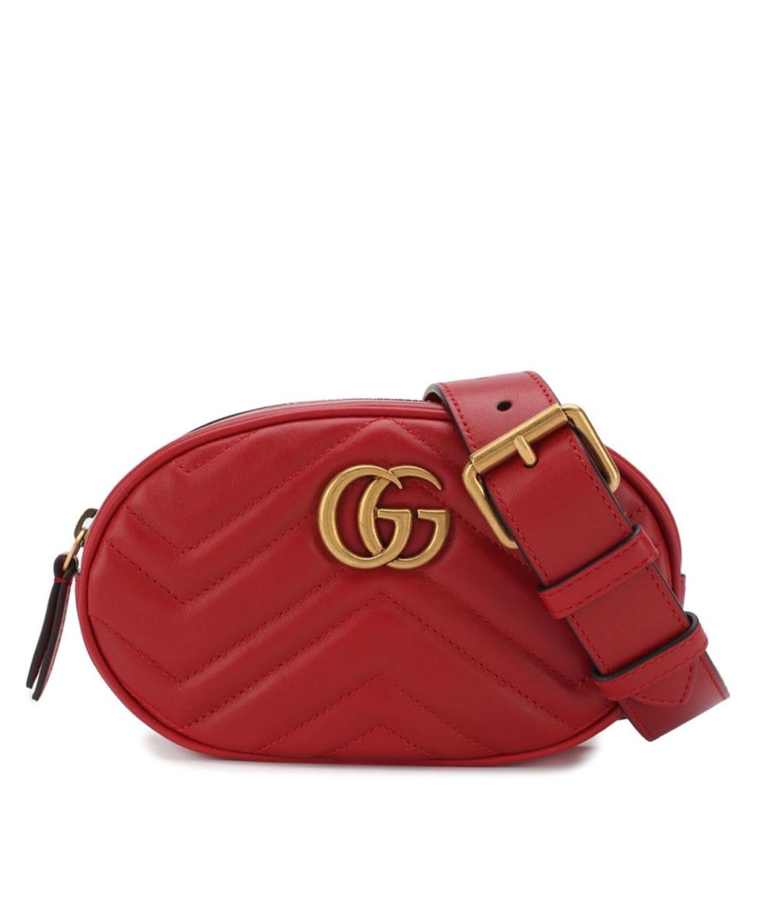 GUCCI Красная кожаная поясная сумка, фото 8