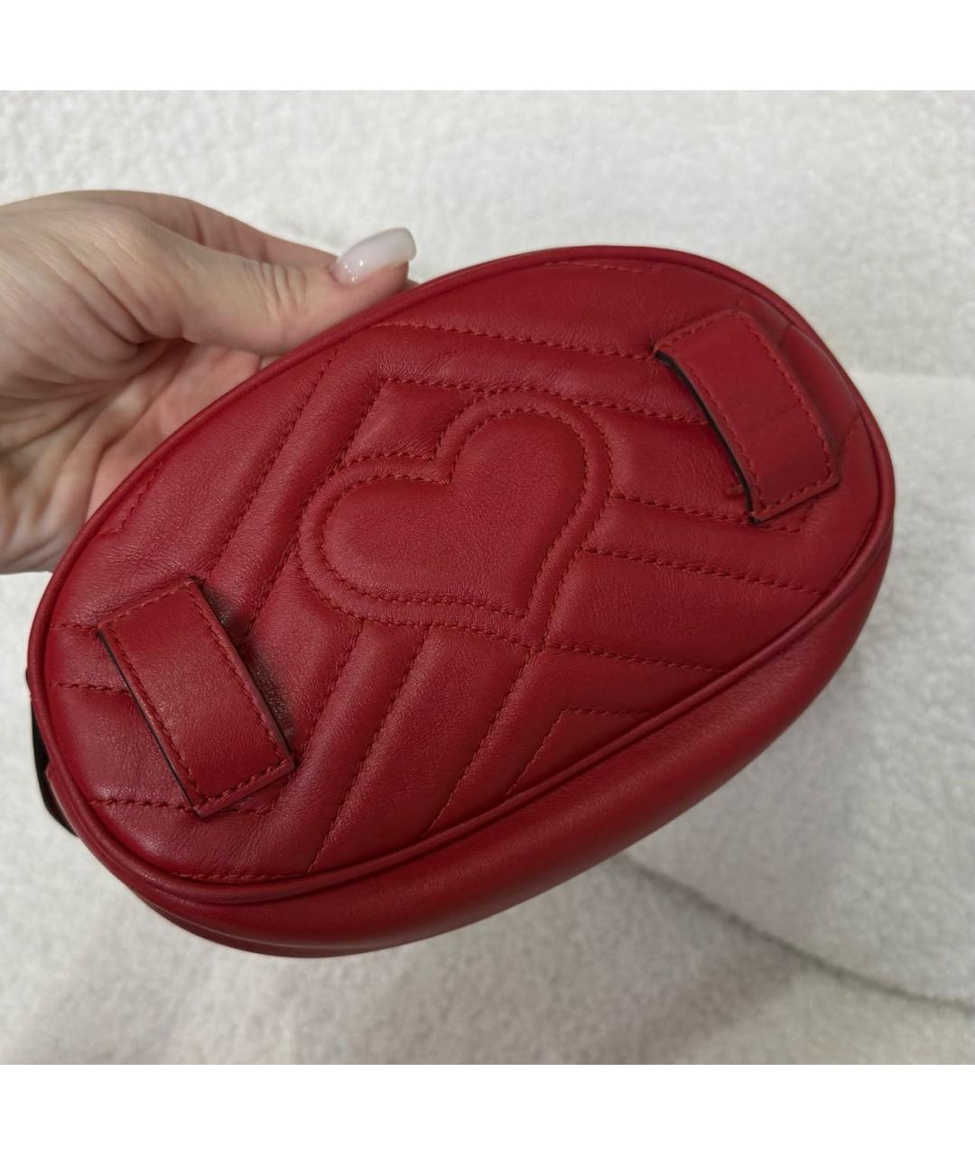 GUCCI Красная кожаная поясная сумка, фото 5