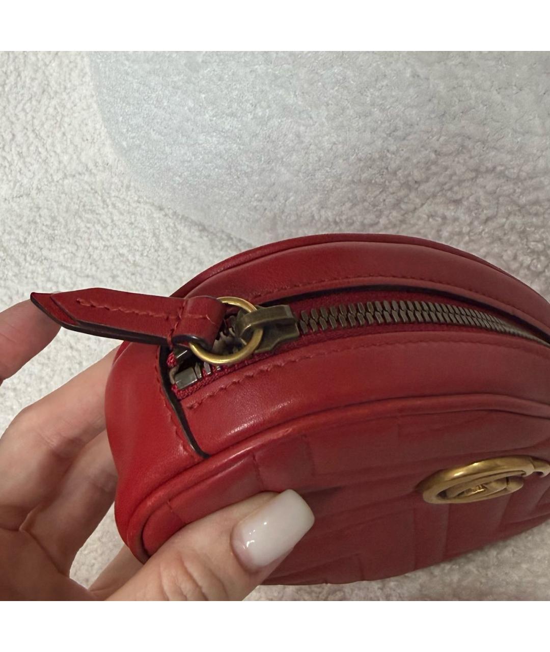 GUCCI Красная кожаная поясная сумка, фото 6