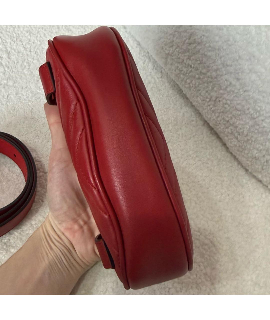 GUCCI Красная кожаная поясная сумка, фото 7