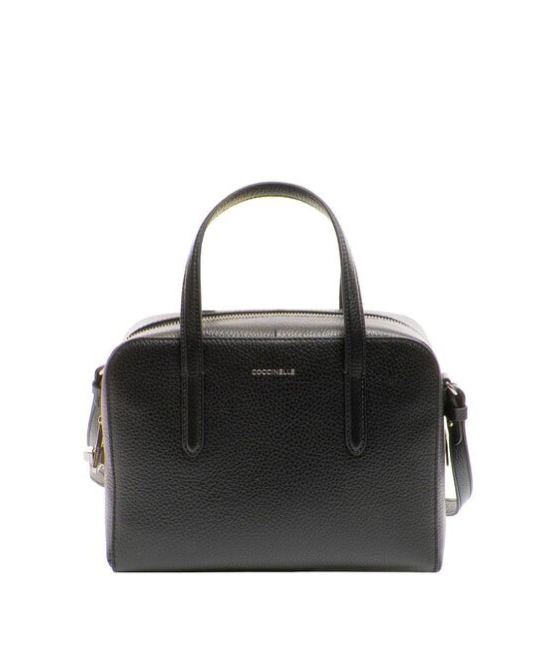 COCCINELLE Черная кожаная сумка с короткими ручками, фото 6
