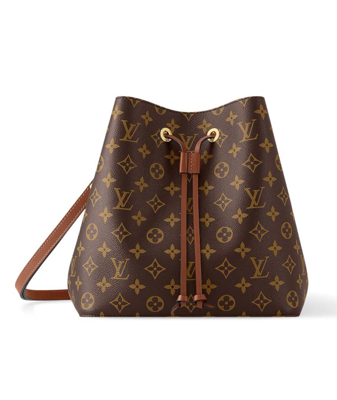 LOUIS VUITTON Коричневая кожаная сумка тоут, фото 4