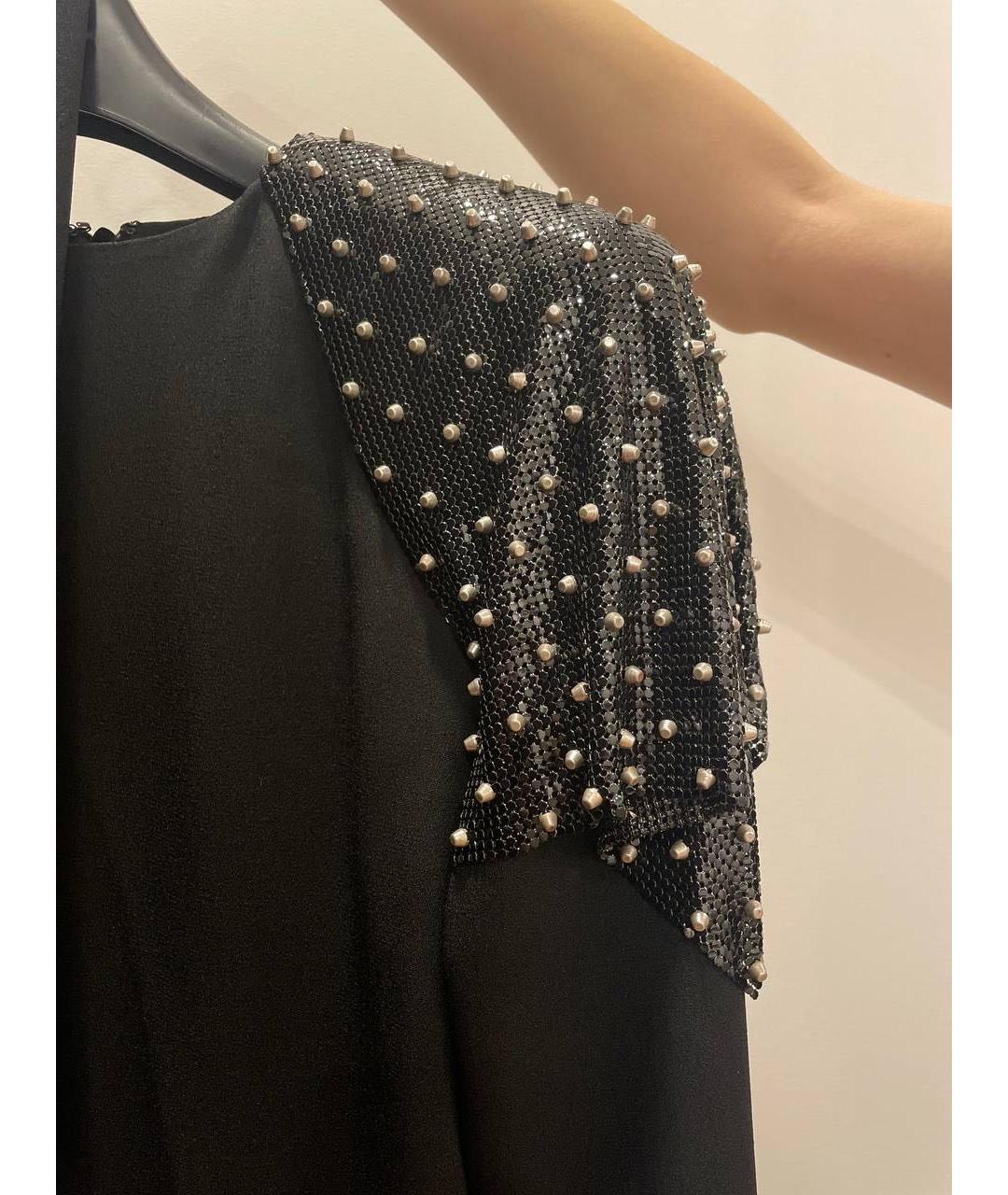 SAINT LAURENT Черное ацетатное коктейльное платье, фото 4