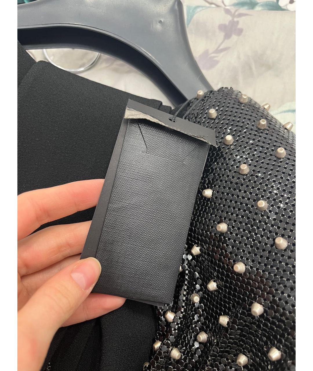 SAINT LAURENT Черное ацетатное коктейльное платье, фото 8