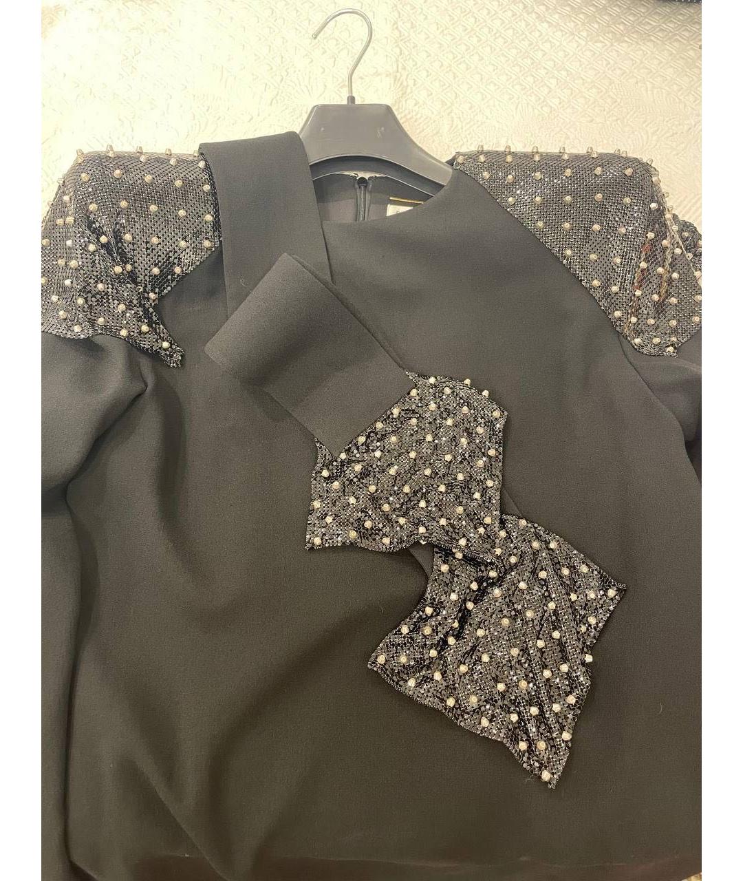 SAINT LAURENT Черное ацетатное коктейльное платье, фото 6