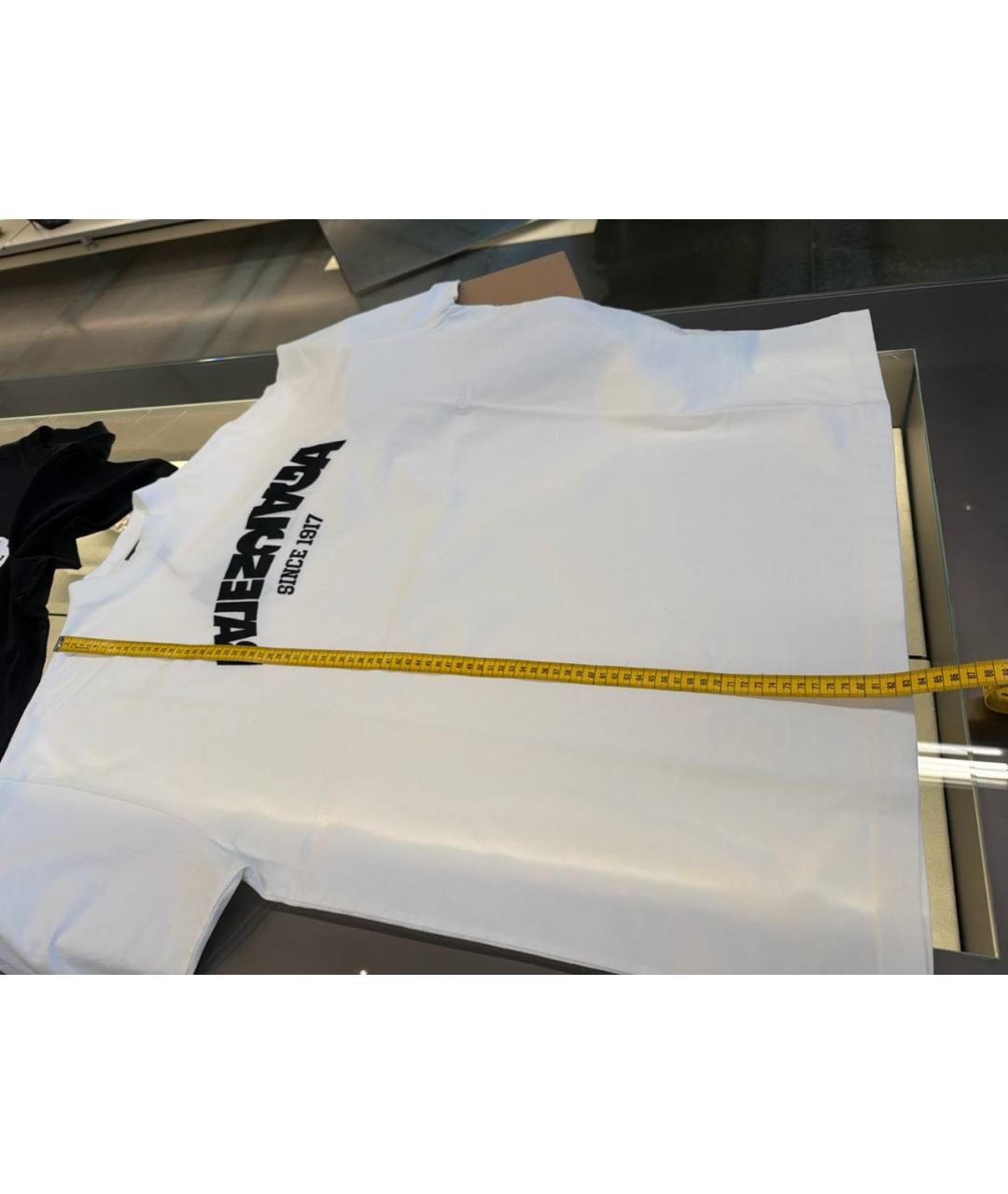 BALENCIAGA Белая хлопковая футболка, фото 2