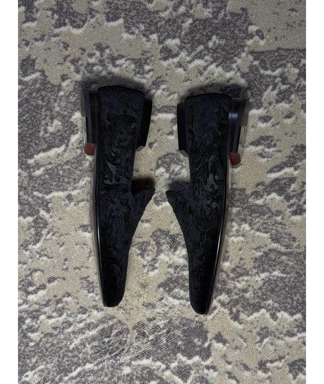 ZILLI Черные текстильные лоферы, фото 4