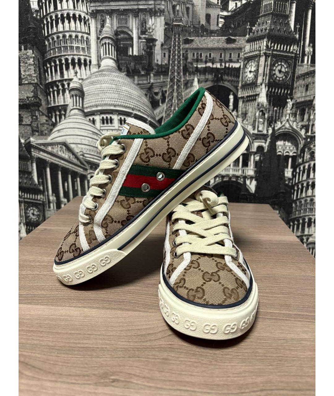 GUCCI Коричневые кеды, фото 8