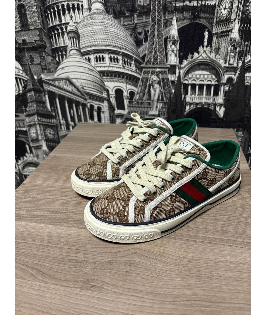 GUCCI Коричневые кеды, фото 7