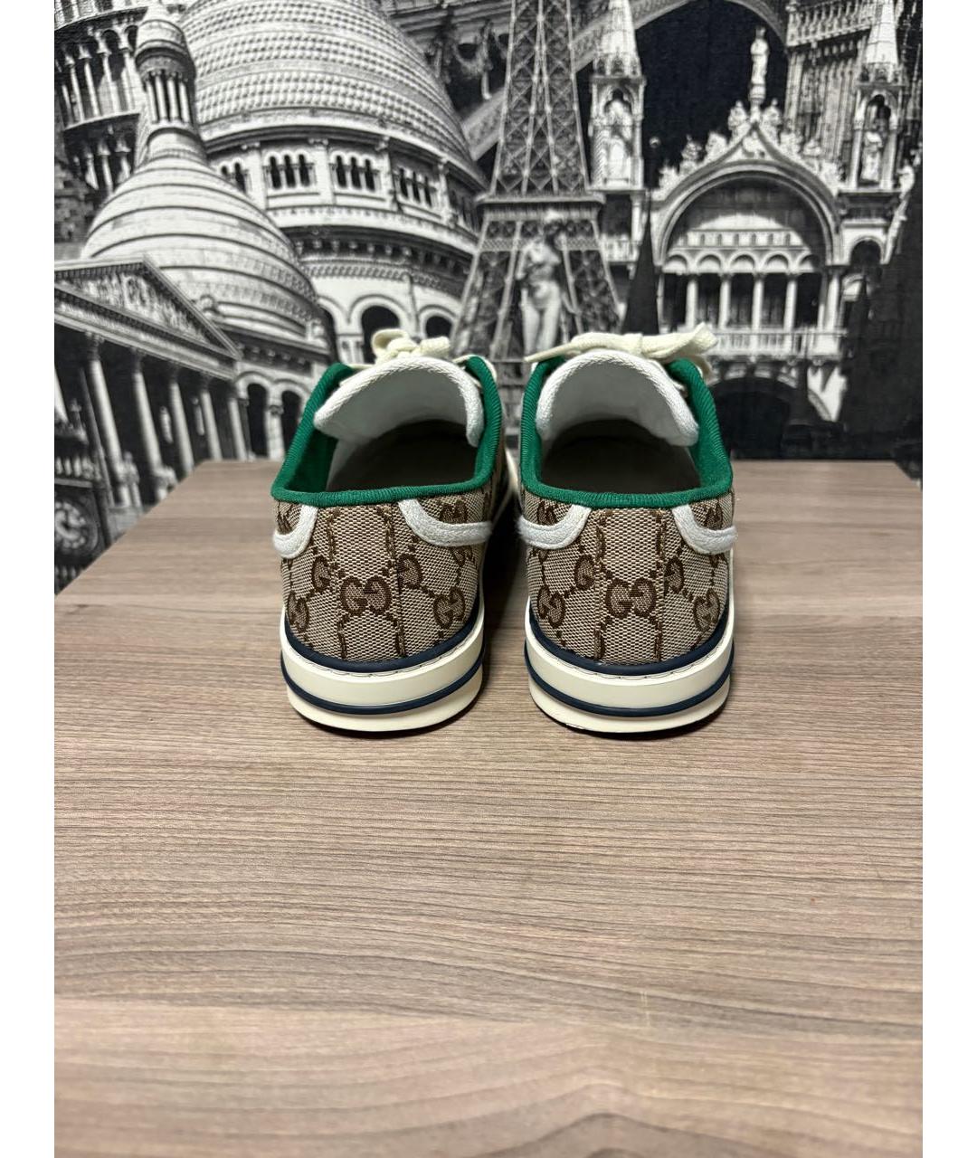 GUCCI Коричневые кеды, фото 4