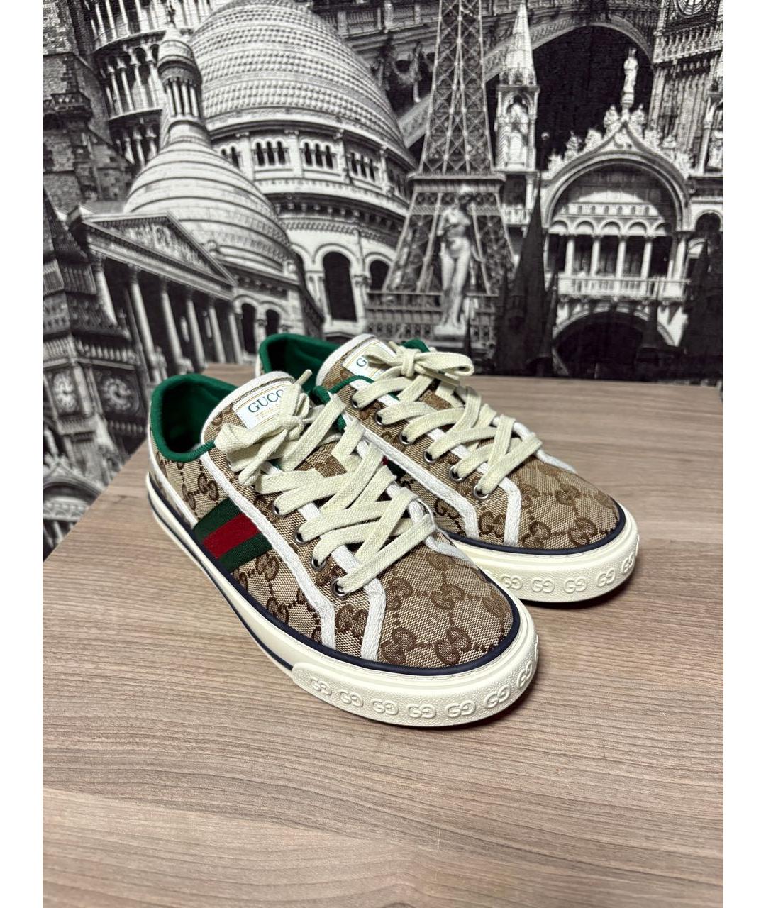 GUCCI Коричневые кеды, фото 6