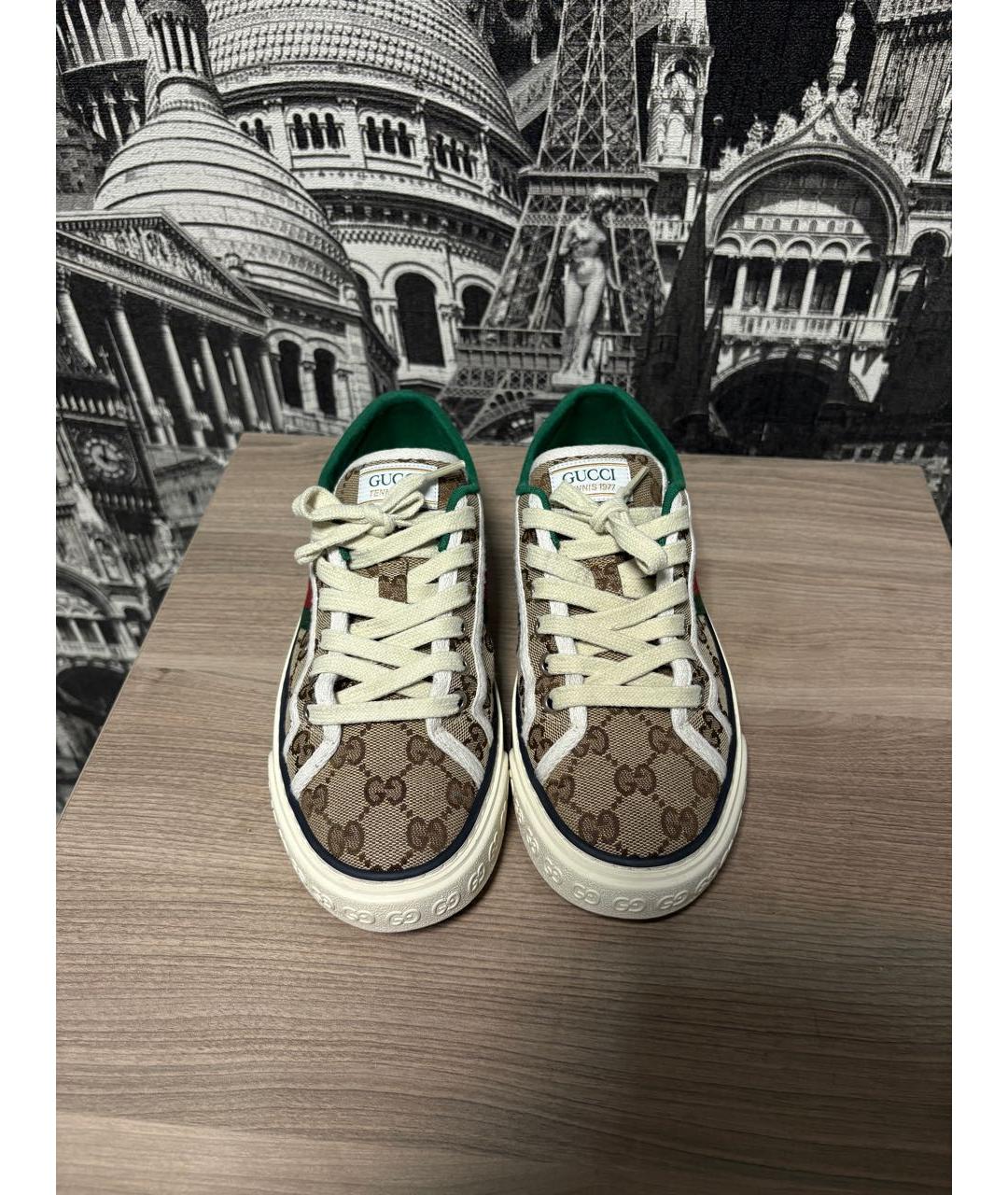 GUCCI Коричневые кеды, фото 2