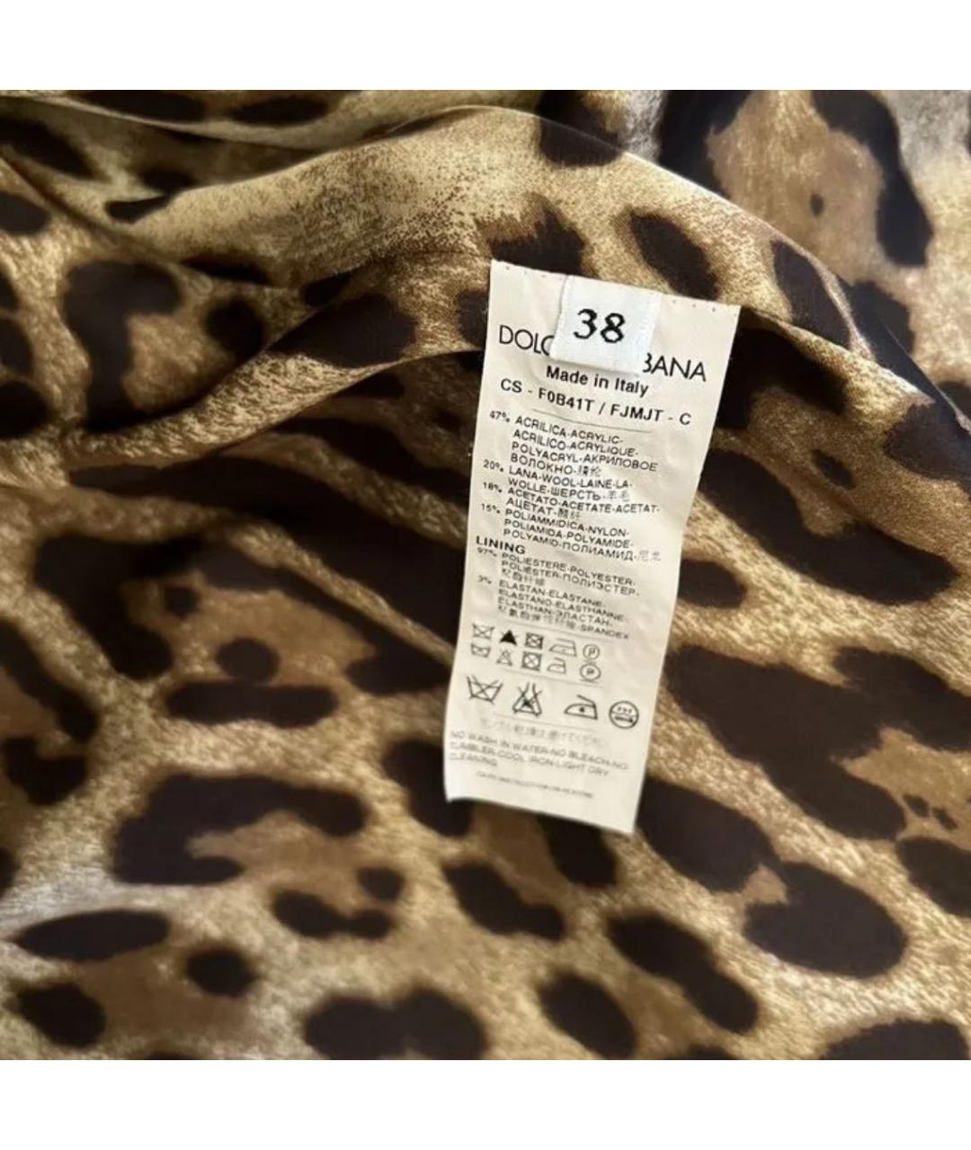 DOLCE&GABBANA Черное твидовое пальто, фото 4