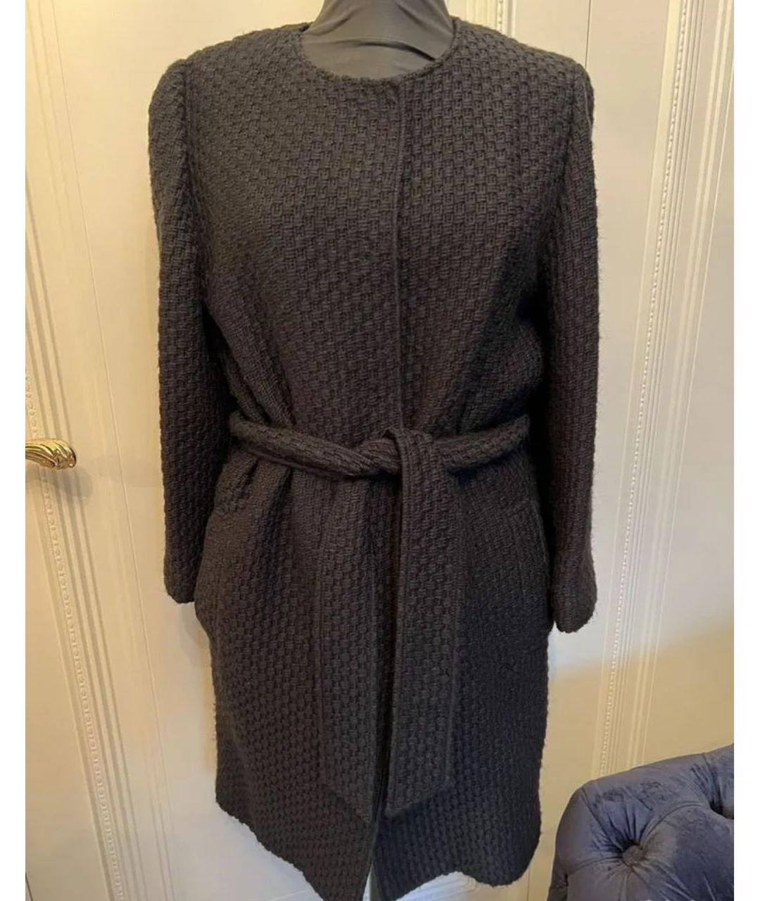 DOLCE&GABBANA Черное твидовое пальто, фото 7