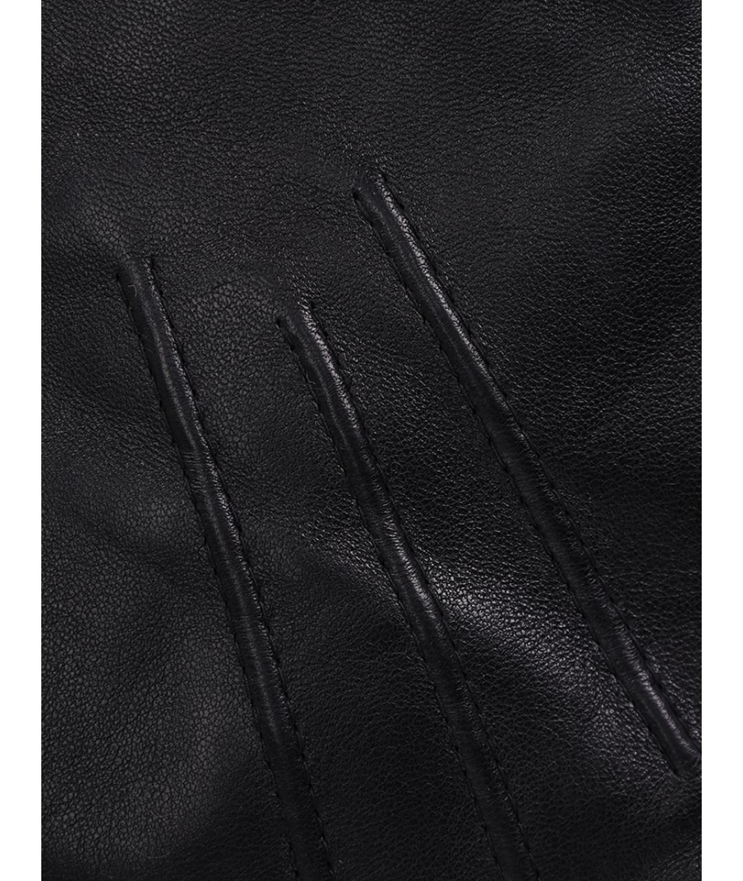 LANCASTER Черные кожаные перчатки, фото 3