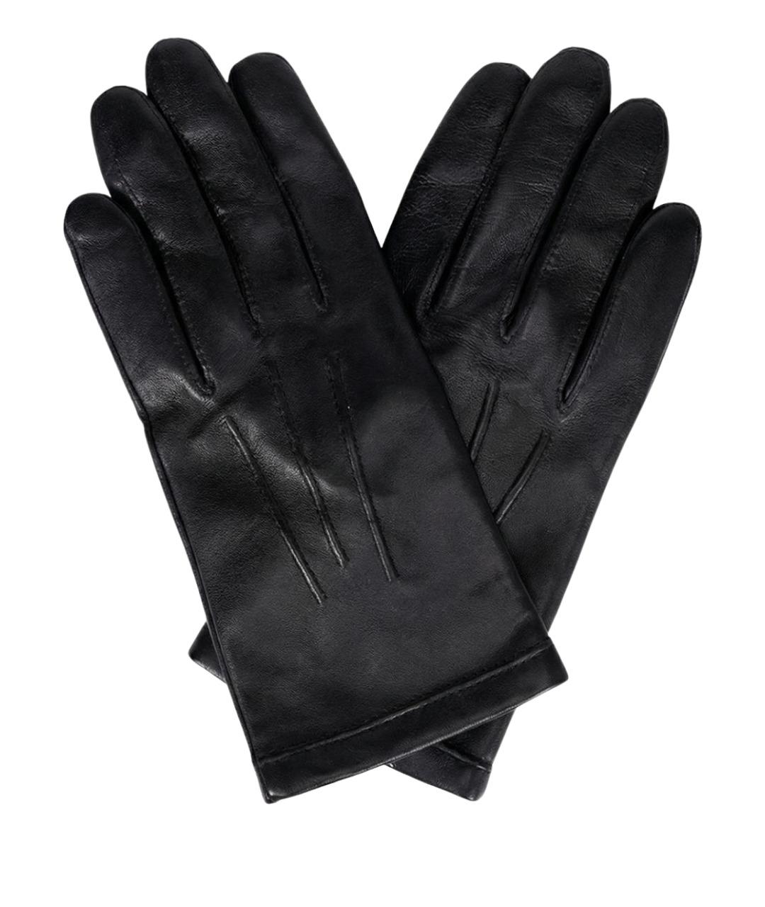 LANCASTER Черные кожаные перчатки, фото 1
