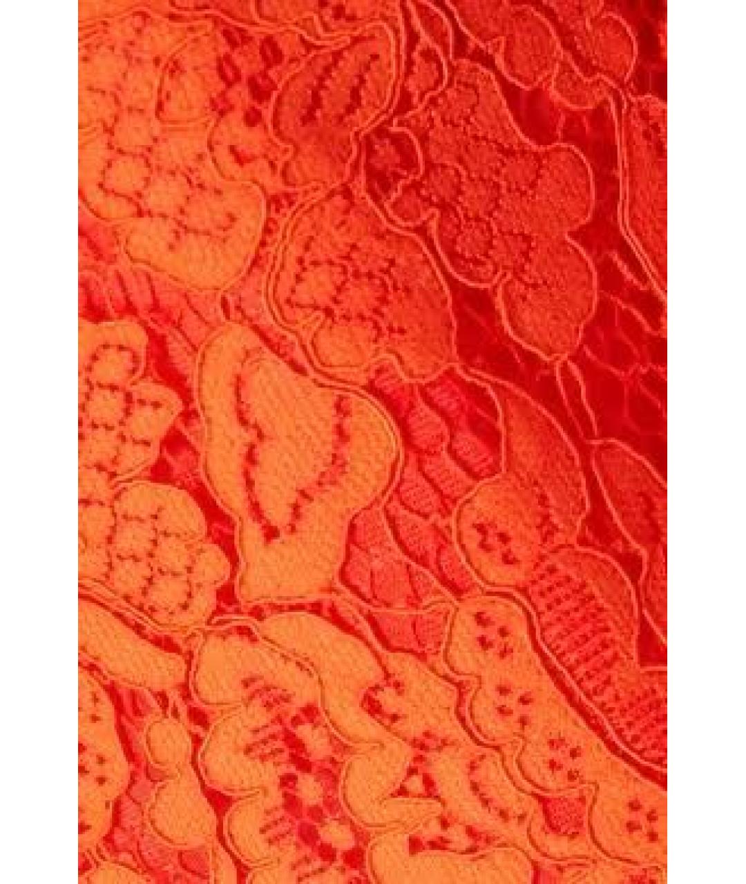 GANNI Оранжевое кружевное коктейльное платье, фото 4