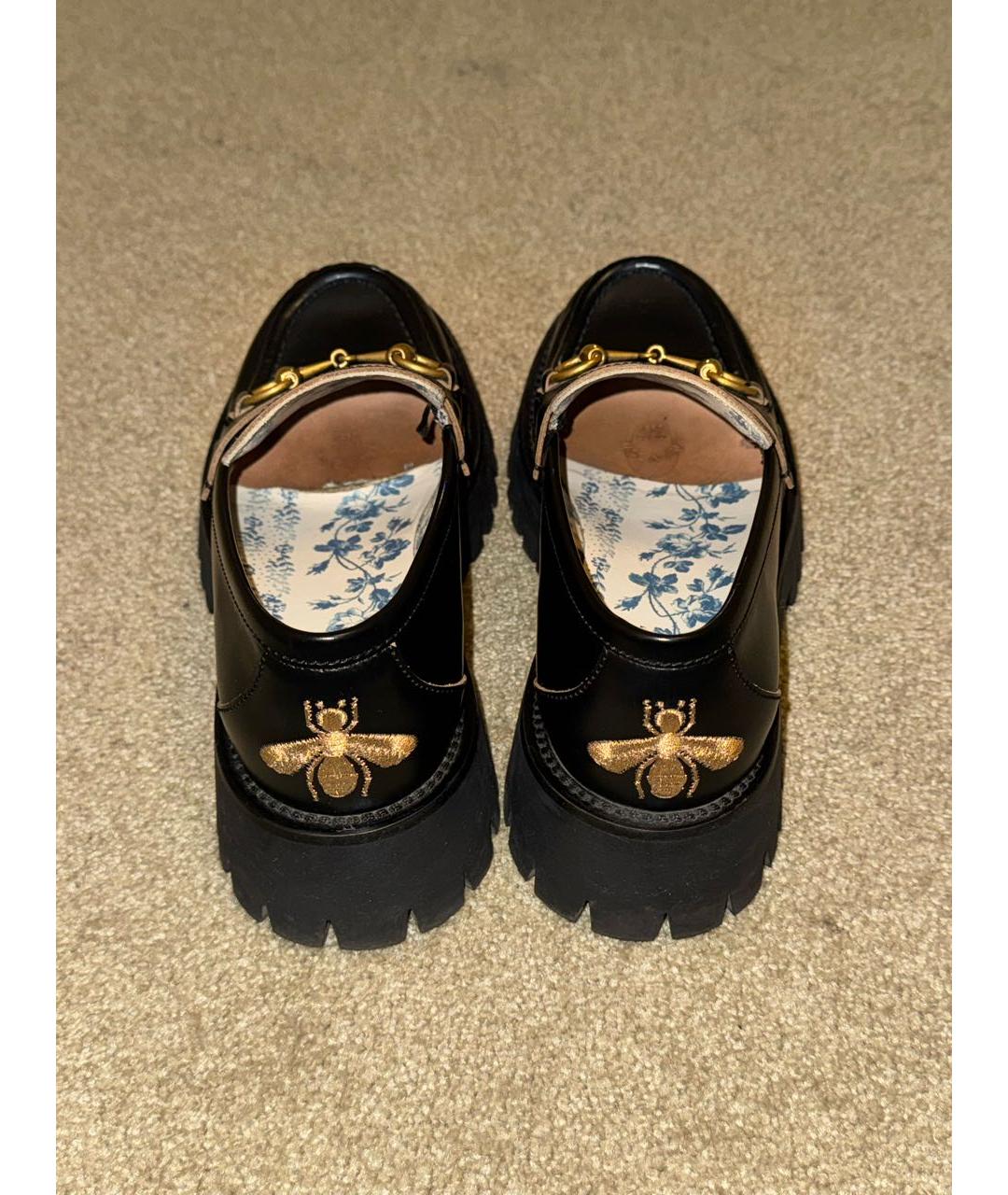 GUCCI Черные кожаные лоферы, фото 4