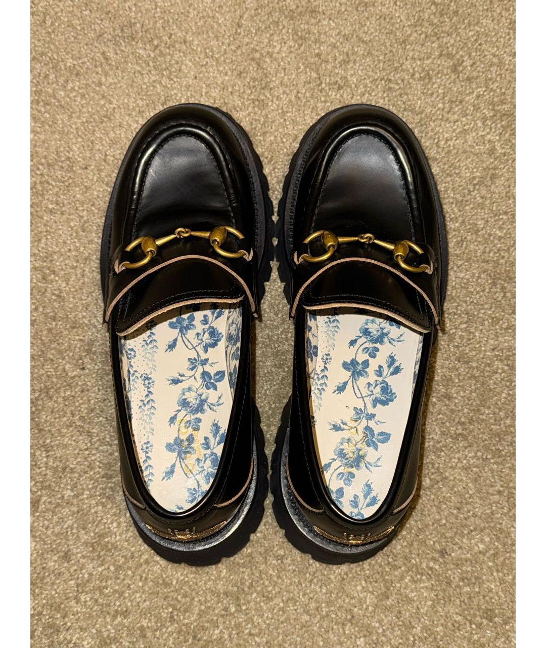GUCCI Черные кожаные лоферы, фото 3