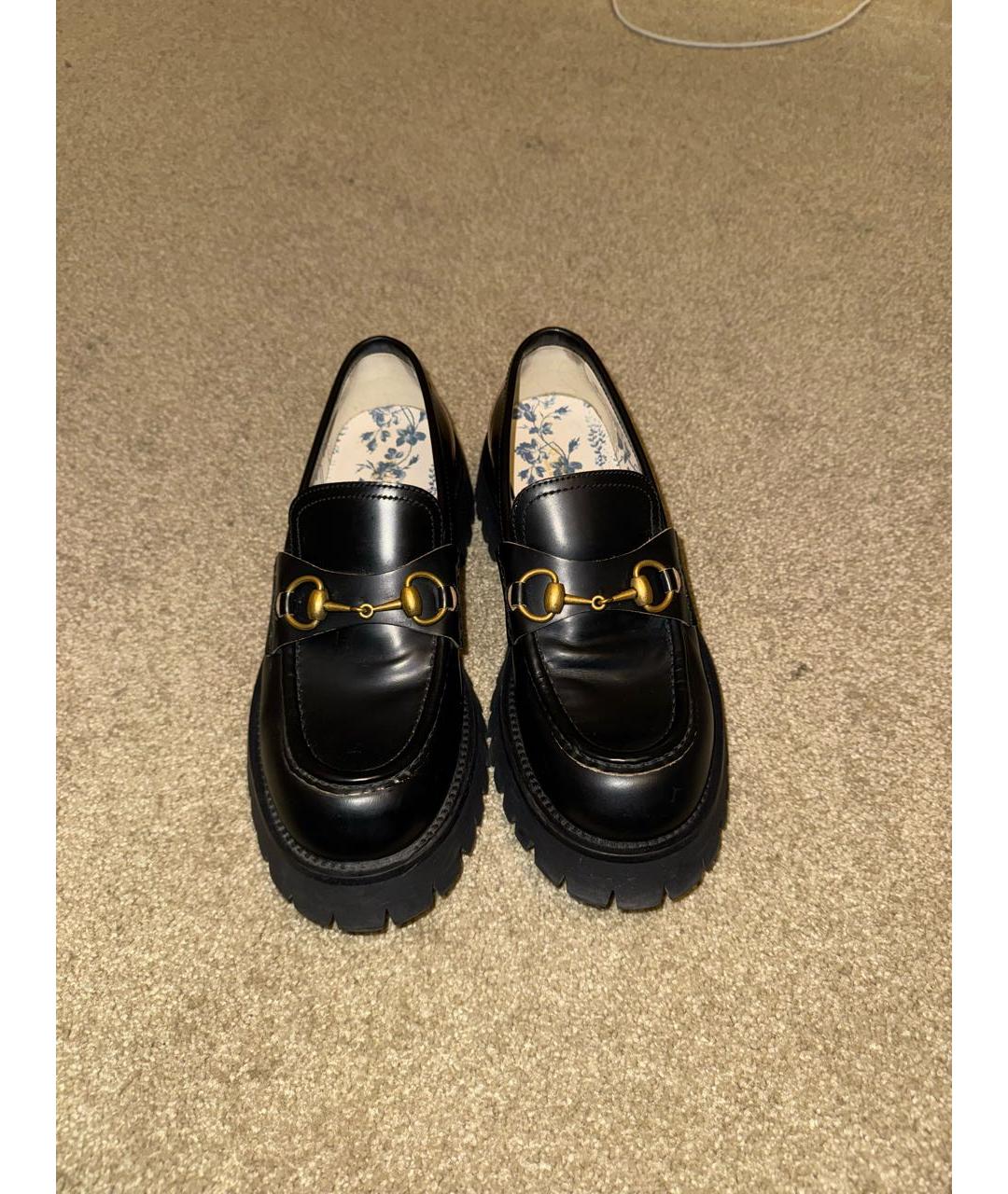GUCCI Черные кожаные лоферы, фото 2
