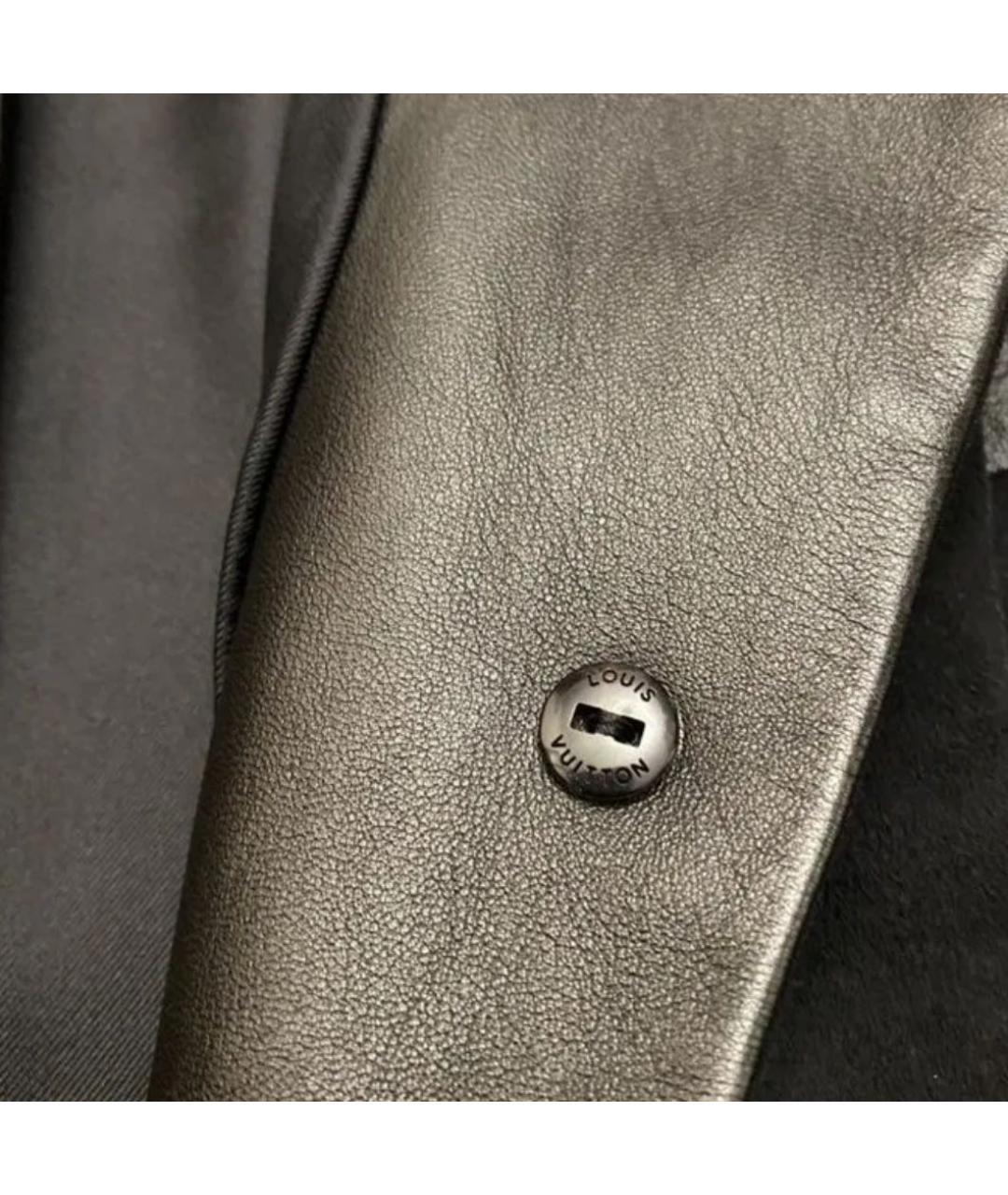 LOUIS VUITTON Черная кожаная куртка, фото 3