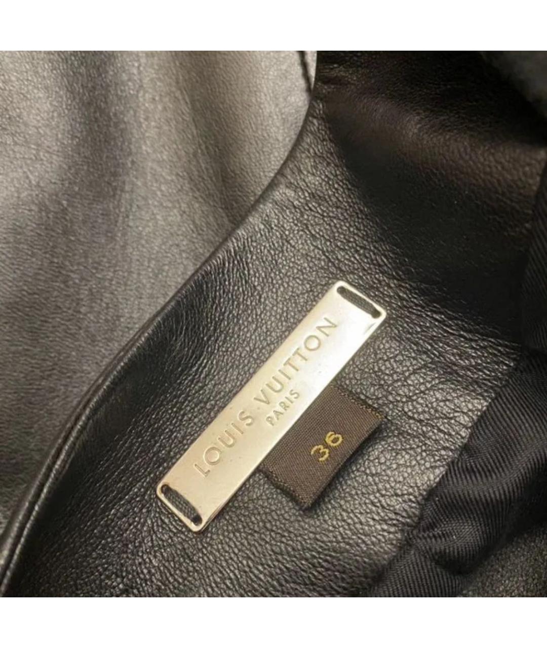 LOUIS VUITTON Черная кожаная куртка, фото 5