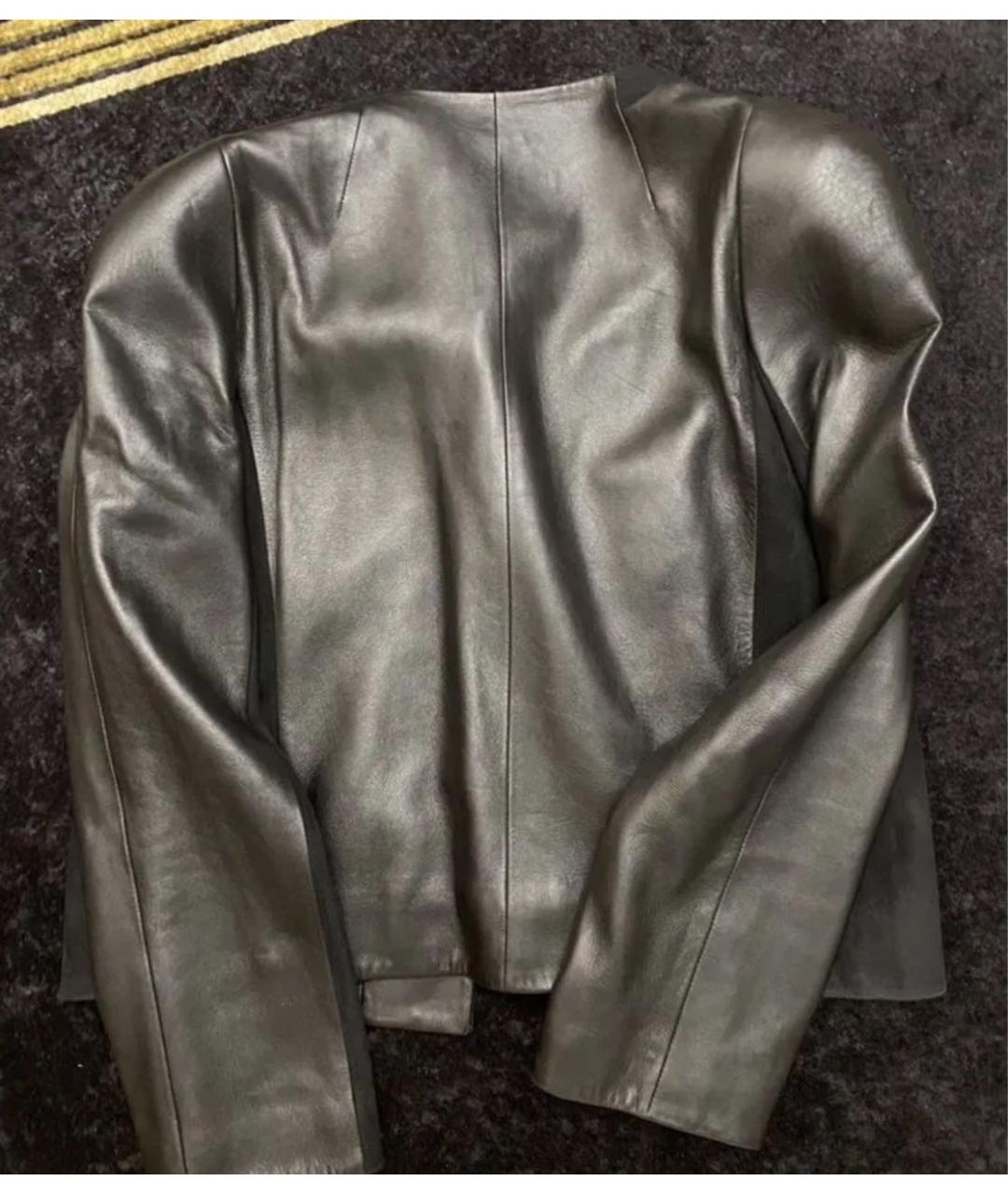 LOUIS VUITTON Черная кожаная куртка, фото 2