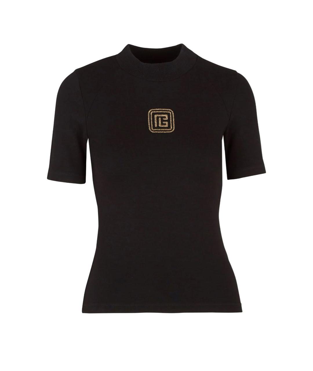 BALMAIN Черная хлопко-эластановая майка, фото 6